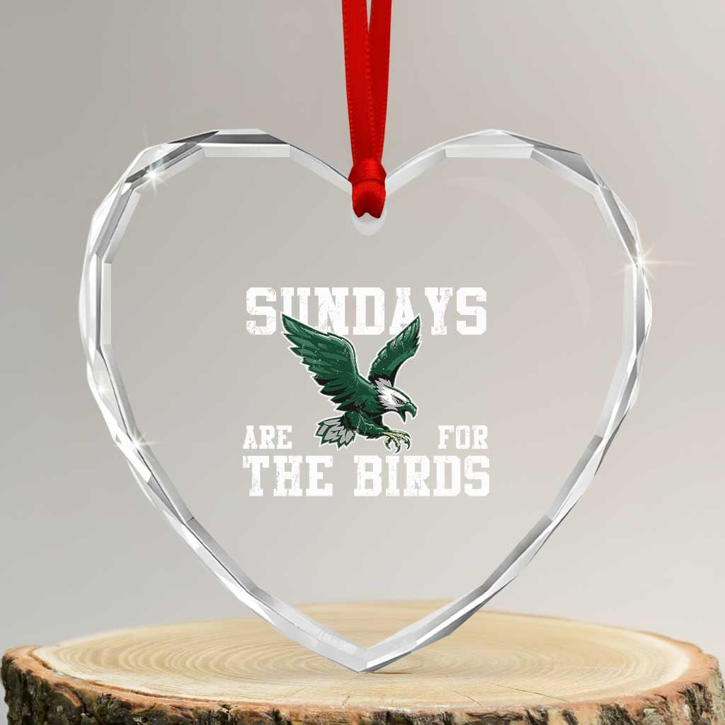Funny Sundays Are For The Bird Heart Crystal Glass Ornament American Football Lovers TS11 Transparent Glass 3'' Heart Print Your Wear