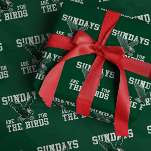 Funny Sundays Are For The Bird Wrapping Paper Roll American Football Lovers TS11 Green Print Your Wear