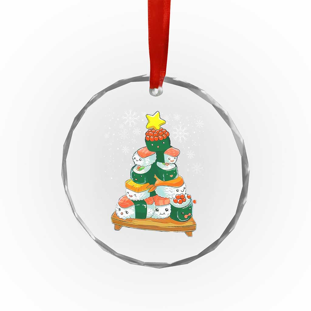 Funny Sushi Christmas Tree Crystal Glass Ornament Cute Japanese Xmas TS09 Print Your Wear