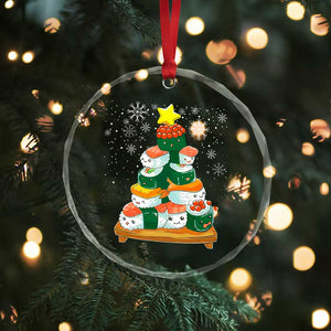 Funny Sushi Christmas Tree Crystal Glass Ornament Cute Japanese Xmas TS09 Print Your Wear