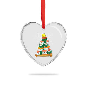 Funny Sushi Christmas Tree Heart Crystal Glass Ornament Cute Japanese Xmas TS09 Print Your Wear