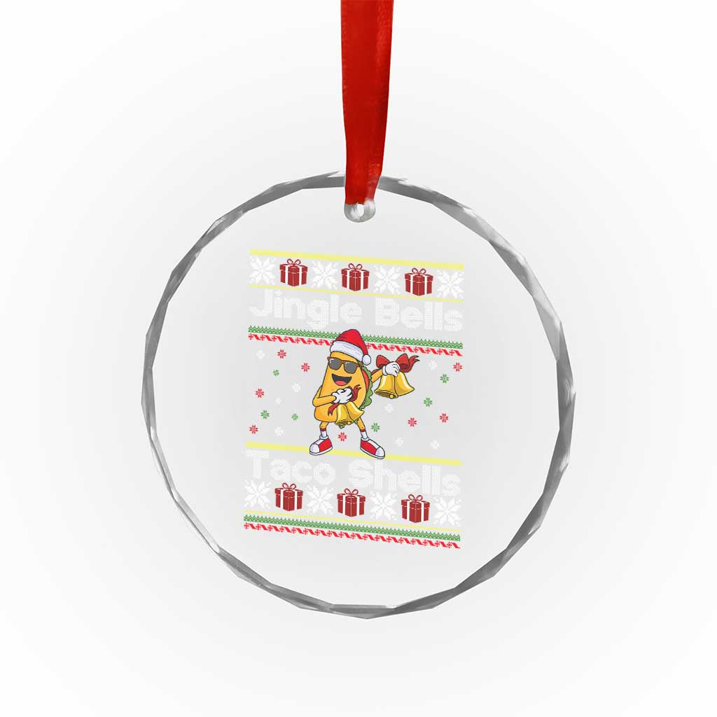 Funny Taco Christmas Crystal Glass Ornament Jigle Bells Taco Shells TS14 Print Your Wear