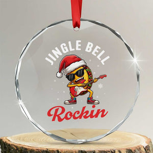 Funny Taco Christmas Crystal Glass Ornament Jingle Bell Rockin TS14 Transparent Glass 3'' Circle Print Your Wear