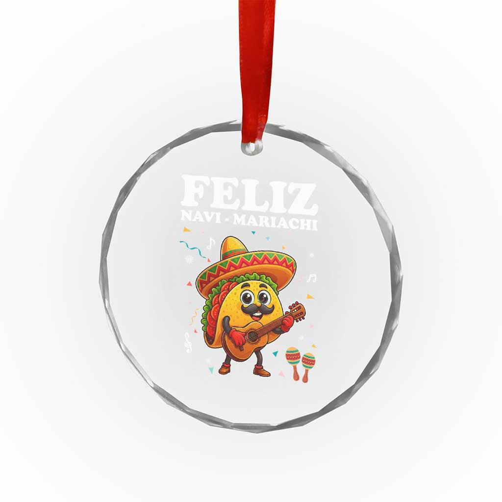 Funny Taco Mexican Christmas Crystal Glass Ornament Feliz Navi Mariachi TS14 Print Your Wear
