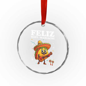Funny Taco Mexican Christmas Crystal Glass Ornament Feliz Navi Mariachi TS14 Print Your Wear