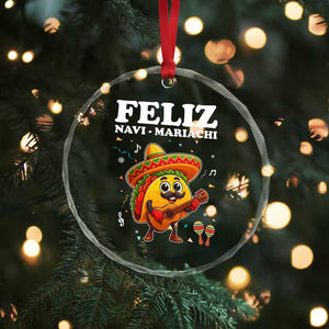 Funny Taco Mexican Christmas Crystal Glass Ornament Feliz Navi Mariachi TS14 Print Your Wear
