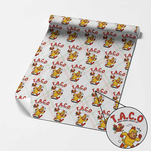 Funny TACO Running Chicken Wrapping Paper Roll Trump Always Chickens Out Hilarious Political TS02 Christmas Plaid Print Your Wear
