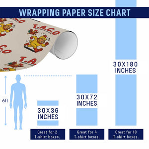 Funny TACO Running Chicken Wrapping Paper Roll Trump Always Chickens Out Hilarious Political TS02 Print Your Wear
