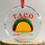 Funny TACO Trump Always Chickens Out Crystal Glass Ornament Funny Political Satire Tacos Lover - Print Your Wear