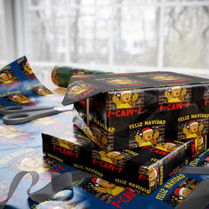 Funny Taco Trump F-Caw-F Christmas Wrapping Paper Roll Feliz Navidad - Print Your Wear