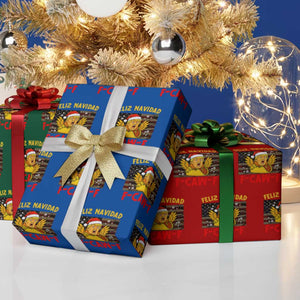 Funny Taco Trump F-Caw-F Christmas Wrapping Paper Roll Feliz Navidad - Print Your Wear