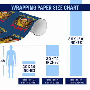 Funny Taco Trump F-Caw-F Christmas Wrapping Paper Roll Feliz Navidad - Print Your Wear