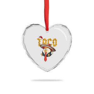 Funny Taco Trump Mexican Christmas Heart Crystal Glass Ornament TS14 Print Your Wear