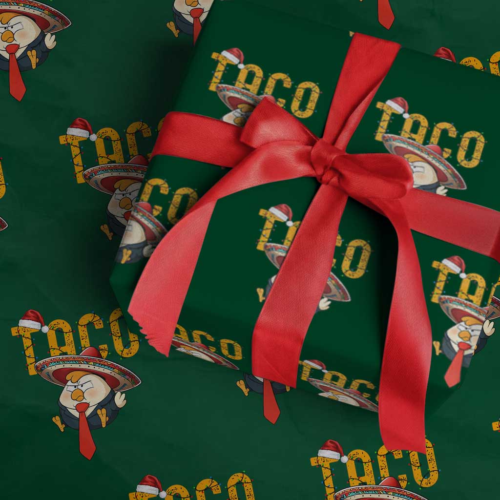 Funny Taco Trump Mexican Christmas Wrapping Paper Roll TS14 Green Print Your Wear