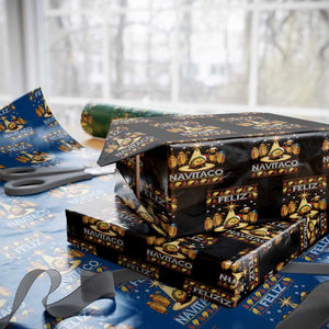 Funny Tacos Christmas Nativity Scene Wrapping Paper Roll Feliz Navitaco Mexican Food TS11 Black Print Your Wear