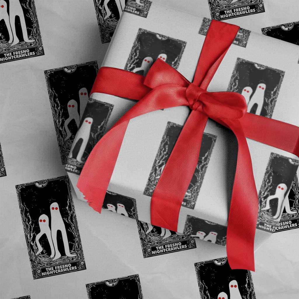 Funny Tarot Card Graphic Fresno Nightcrawlers Lover Wrapping Paper Roll Cryptid Gift TS12 White Print Your Wear