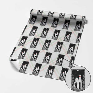 Funny Tarot Card Graphic Fresno Nightcrawlers Lover Wrapping Paper Roll Cryptid Gift TS12 Christmas Plaid Print Your Wear