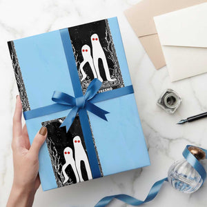 Funny Tarot Card Graphic Fresno Nightcrawlers Lover Wrapping Paper Roll Cryptid Gift TS12 Light Blue Print Your Wear