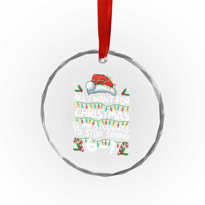 Funny Teacher Christmas 67 Crystal Glass Ornament Students Stop Saying 6-7 Six Seven TS10 Print Your Wear