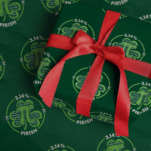 Funny Teacher St Patricks Day Wrapping Paper Roll Pi Day 3.14 Irish Funny Pirish Math Number Pi TS02 Green Print Your Wear