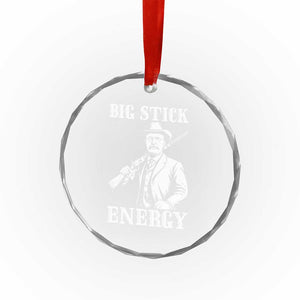 Funny Teddy Roosevelt Crystal Glass Ornament Big Stick Energy President TS14 Print Your Wear