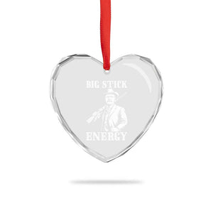 Funny Teddy Roosevelt Heart Crystal Glass Ornament Big Stick Energy President TS14 Print Your Wear