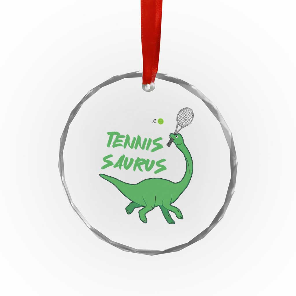Funny Tennis Dinosaur Tennis Lover Crystal Glass Ornament Gift For Tennis Fans TS12 Print Your Wear