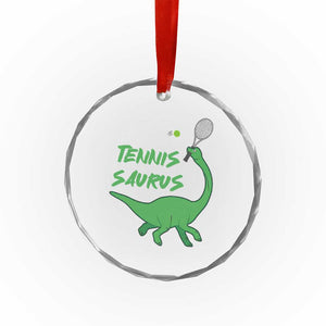 Funny Tennis Dinosaur Tennis Lover Crystal Glass Ornament Gift For Tennis Fans TS12 Print Your Wear