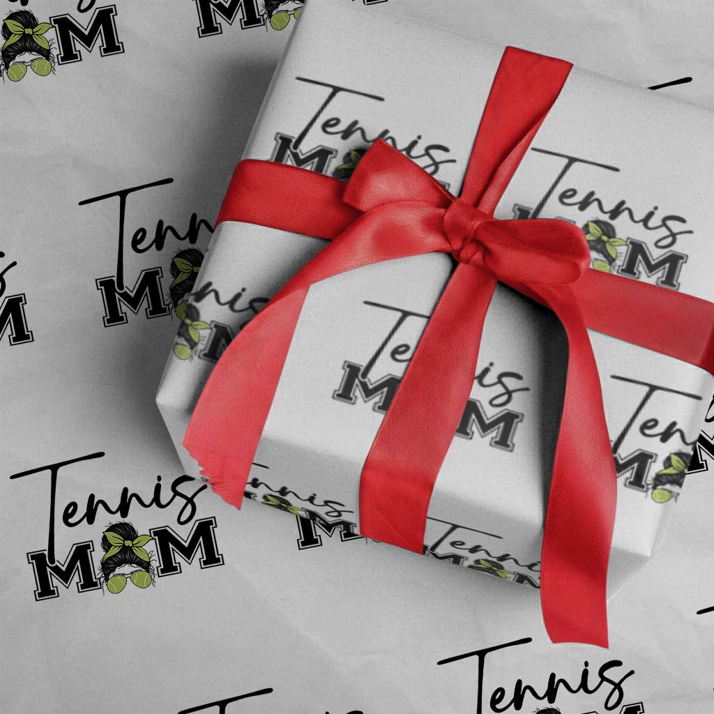 Funny Tennis Player Gift For Tennis Mom Wrapping Paper Roll TS12 White Print Your Wear