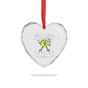 Funny Tennis Quote Heart Crystal Glass Ornament Id Hit That TS12 Print Your Wear