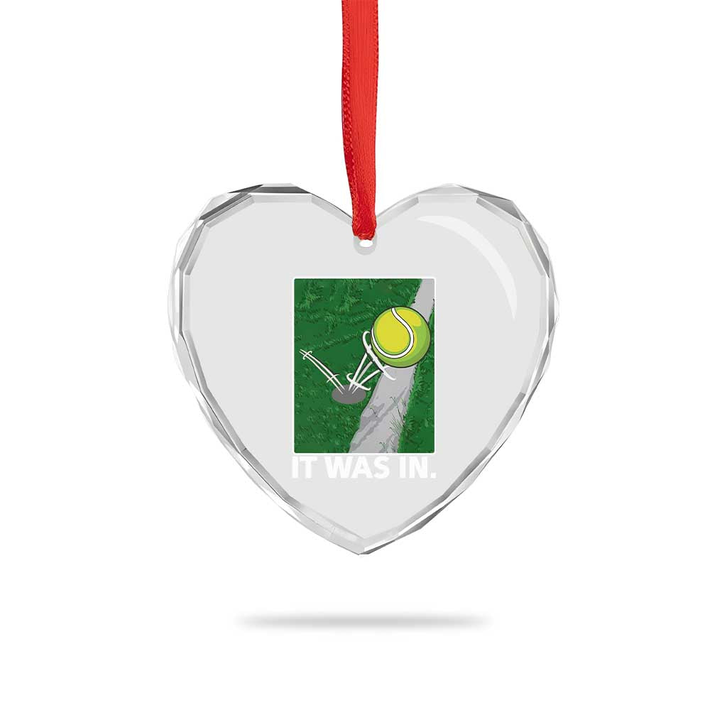 Funny Tennis Quote Heart Crystal Glass Ornament It Was In TS12 Print Your Wear