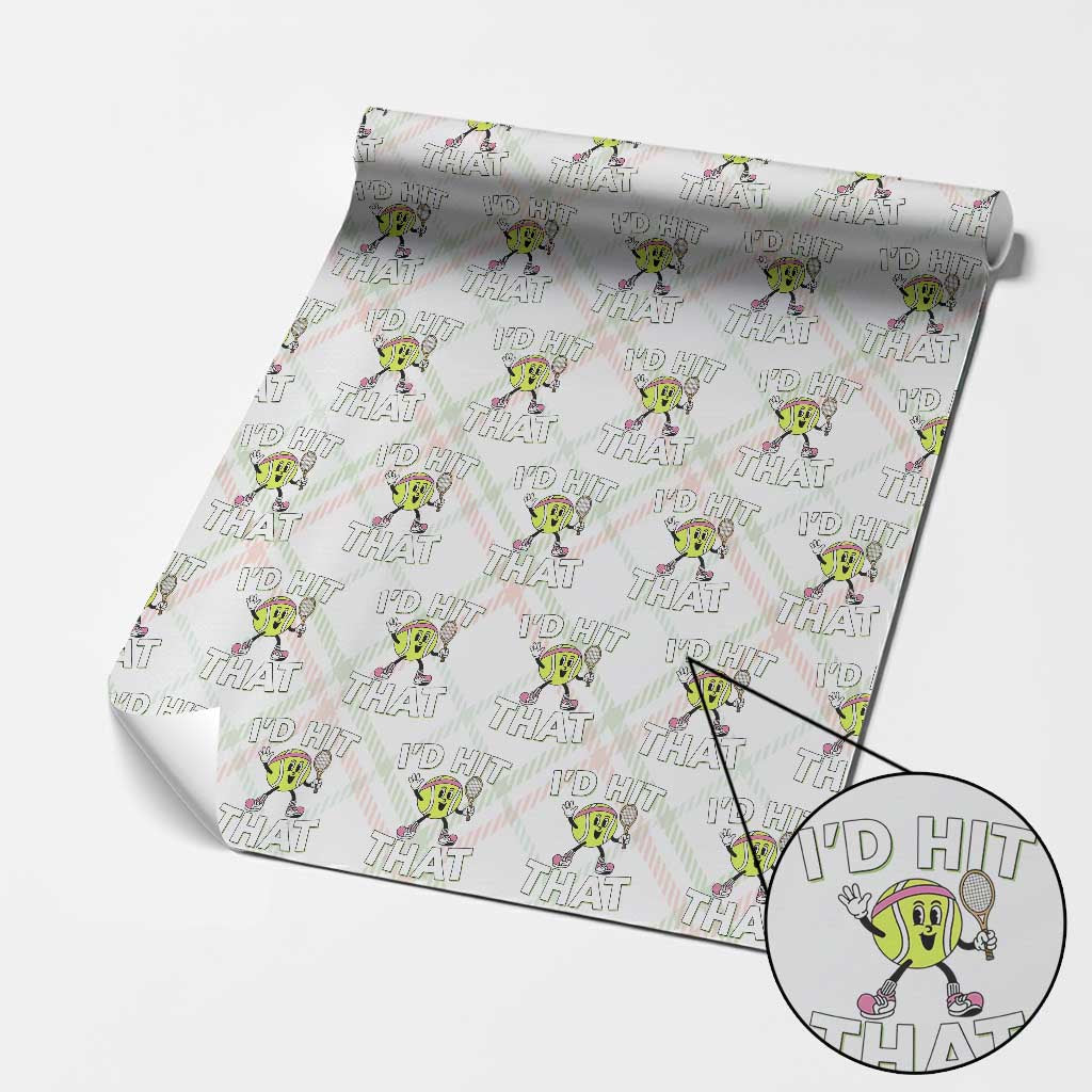 Funny Tennis Quote Wrapping Paper Roll Id Hit That TS12 Christmas Plaid Print Your Wear