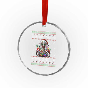 Funny Terrifier Christmas Santa Crystal Glass Ornament Slashing Through The Snow Xmas Horror Movie TS11 Print Your Wear