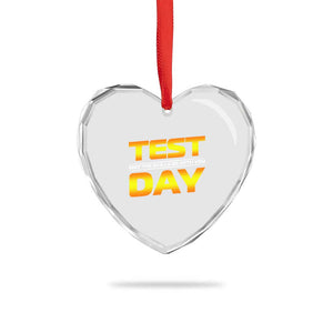Funny Test Day Heart Crystal Glass Ornament May The Skills Be With You Motivational Teacher TS10 Print Your Wear