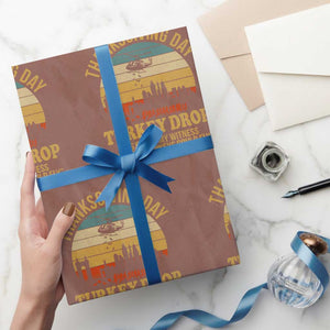 Funny Thanksgiving Day Turkey Drop Wrapping Paper Roll As God Is My Witness I Thought Turkeys Could Fly TS11 Mocha Print Your Wear