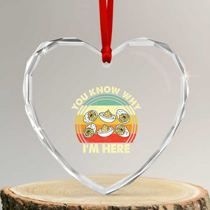Funny Thanksgiving Deviled Eggs Heart Crystal Glass Ornament You Know Why I Am Here Easter Day TS11 Transparent Glass 3'' Heart Print Your Wear