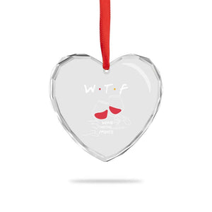 Funny Thanksgiving Friendsgiving Heart Crystal Glass Ornament WTF Wine Tasting Friends TS11 Print Your Wear