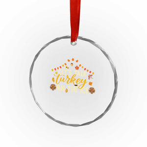Funny Thanksgiving Ice Hockey Gift Crystal Glass Ornament Lets Talk Turkey On The Ice TS12 Print Your Wear