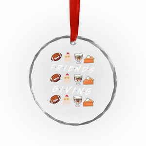 Funny Thanksgiving Thankful Friends Giving Party Crystal Glass Ornament TS11 Print Your Wear