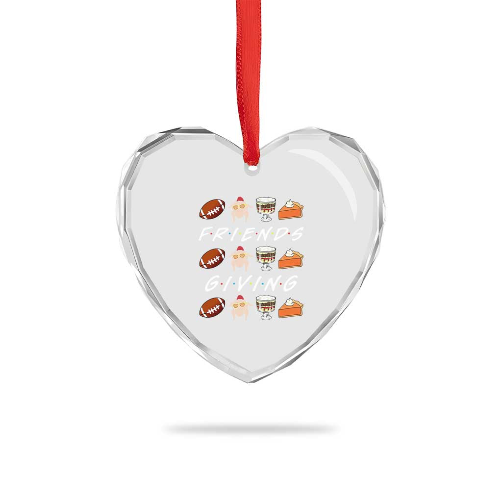 Funny Thanksgiving Thankful Friends Giving Party Heart Crystal Glass Ornament TS11 Print Your Wear