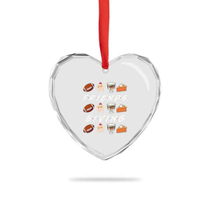 Funny Thanksgiving Thankful Friends Giving Party Heart Crystal Glass Ornament TS11 Print Your Wear