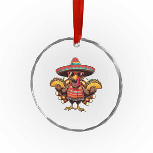 Funny Thanksgiving Turkey Crystal Glass Ornament Taco Mexican Christmas - Print Your Wear