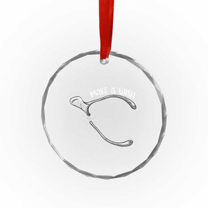 Funny Thanksgiving Turkey Wishbone Crystal Glass Ornament Make A Wish Chicken Turkey TS11 Print Your Wear