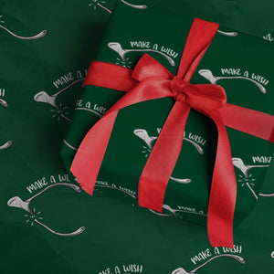 Funny Thanksgiving Turkey Wishbone Wrapping Paper Roll Make A Wish Chicken Turkey TS11 Green Print Your Wear