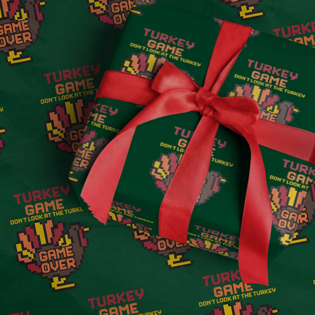 Funny Thanksgiving Turkey Wrapping Paper Roll Turkey Game Dont Look At The Turkey TS11 Green Print Your Wear