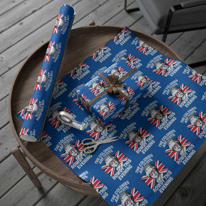 Funny The Colonies Are Quite Rowdy This Evening Wrapping Paper Roll Queen 4th Of July TS11 Blue Print Your Wear