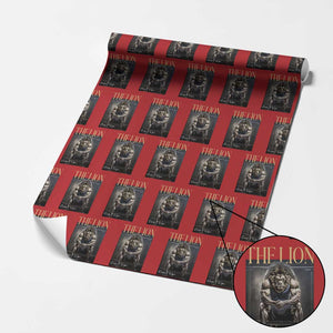 Funny The Lion Doesnt Wipe Wrapping Paper Roll Gen Z Joke Brainrot Raunchy Meme TS11 Red Print Your Wear