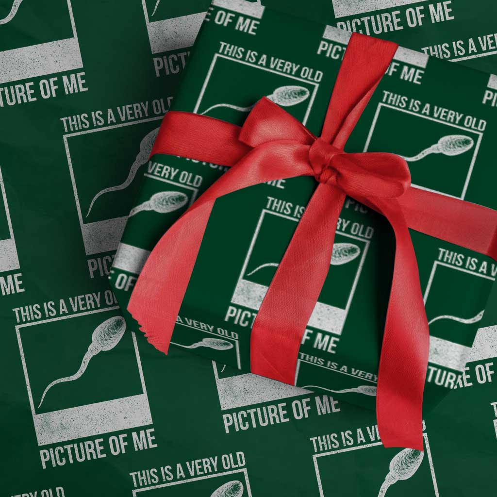 Funny This Is A Very Old Picture Of Me Wrapping Paper Roll Adult Humor Gag Gift TS11 Green Print Your Wear