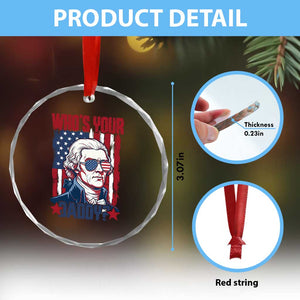 Funny Thomas Jefferson Crystal Glass Ornament Who Is Your Daddy TS12 Print Your Wear