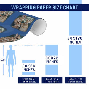 Funny Three Bunny Moon Humorous Rabbit Meme Wrapping Paper Roll TS11 Print Your Wear